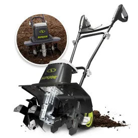 Sun Joe TJ603E Electric Garden Tiller   Cultivator | 16-inch | 12-Amp | 3-Position Height Adjustment