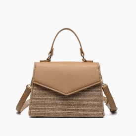 Sunny Straw Overflap Crossbody Bag