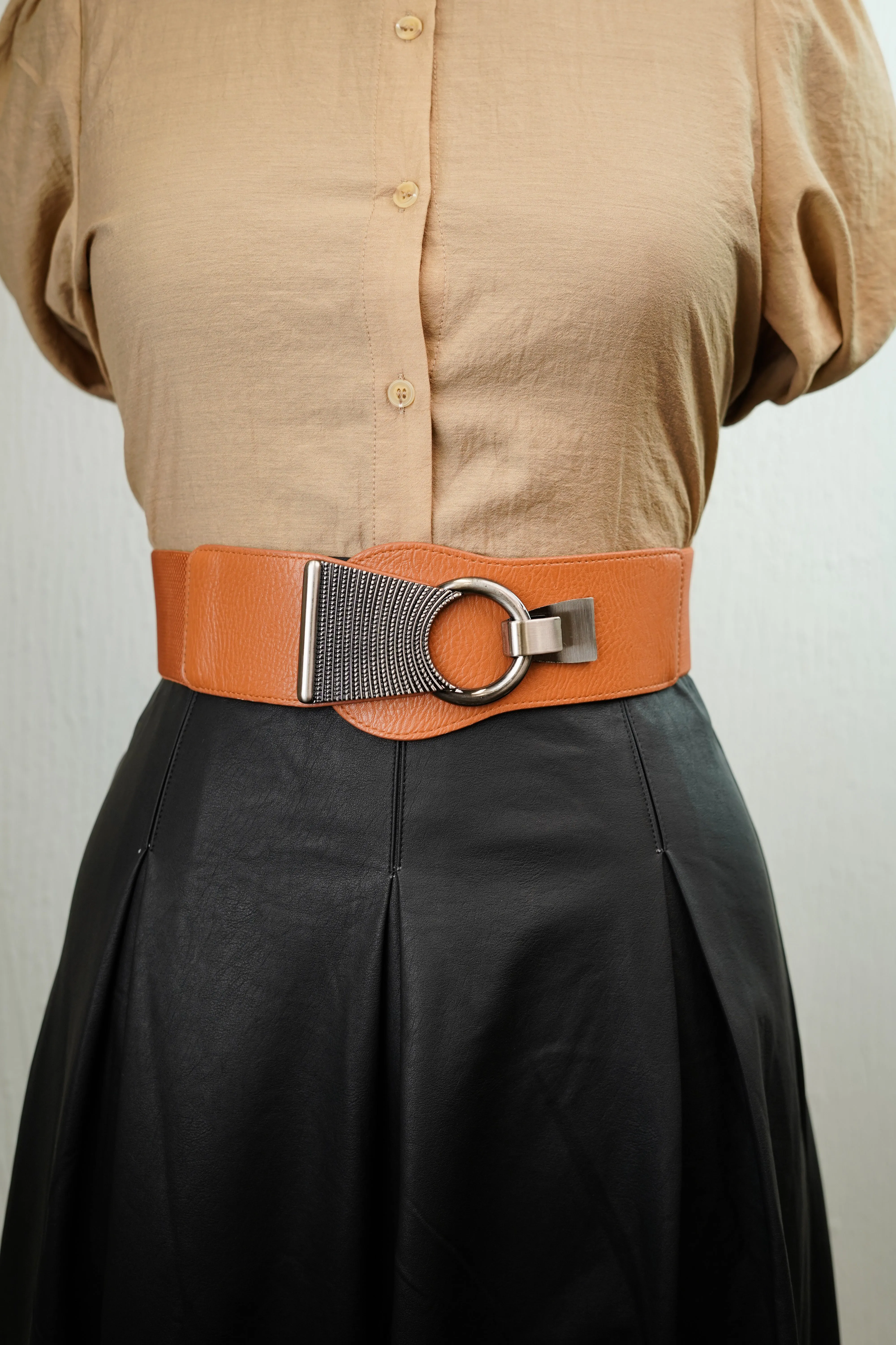 Tan Twist Interlock Belt