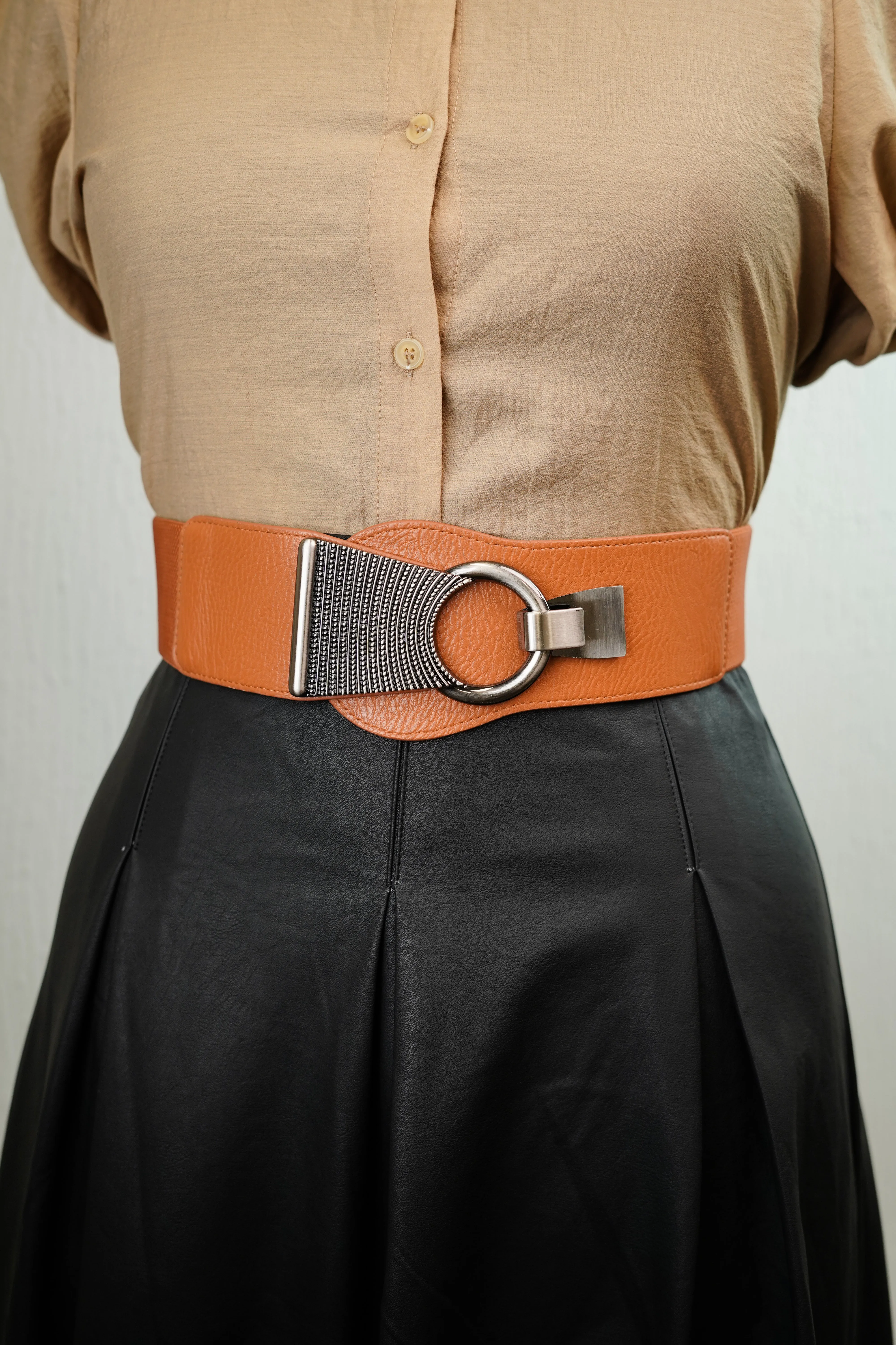 Tan Twist Interlock Belt