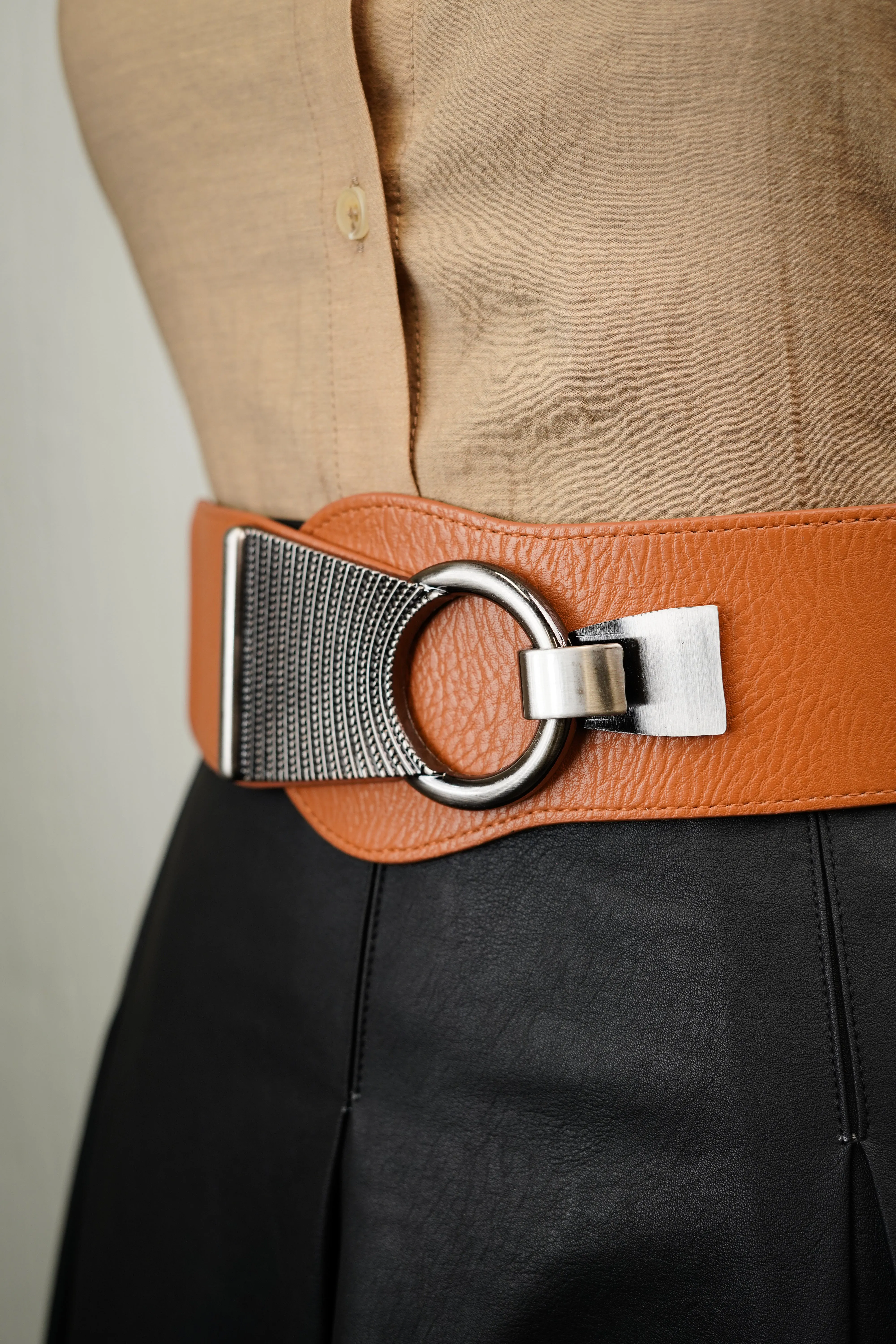 Tan Twist Interlock Belt