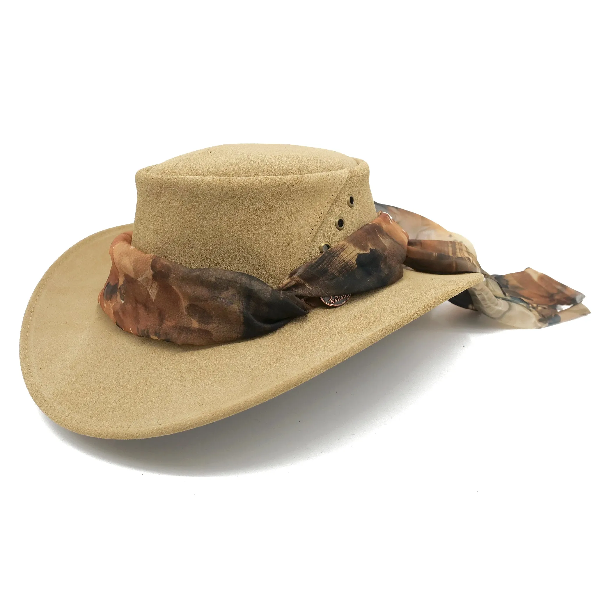 The Alice Suede Hat with Autumn Flower Scarf