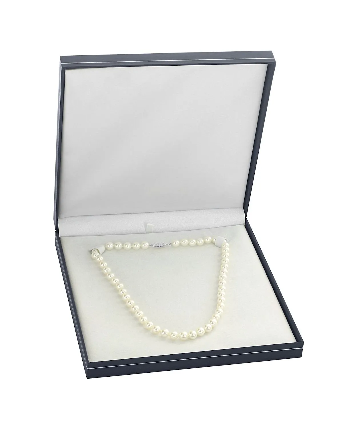 White Japanese Akoya Pearl Necklace, 9.5-10.0mm - AA  Quality